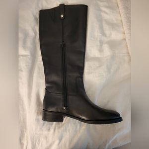 Black leather boots